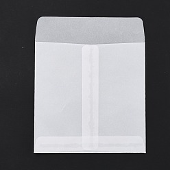 Clear Rectangle Translucent Parchment Paper Bags, for Gift Bags and Shopping Bags, Clear, 13.45cm, Bag: 110x110x0.3mm