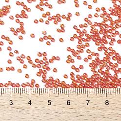 (165) Transparent AB Light Siam Ruby Toho perles de rocaille rondes, perles de rocaille japonais, (165) rubis siam clair ab clair, 11/0, 2.2mm, Trou: 0.8mm, environ5555 pcs / 50 g