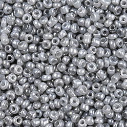 Dark Gray Glass Seed Beads, Ceylon, Round, Dark Gray, 2mm, Hole: 1mm, about 30000pcs/pound