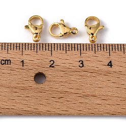 Real 24K Gold Plated 304 Stainless Steel Lobster Claw Clasps, Parrot Trigger Clasps, Manual Polishing, Real 24K Gold Plated, 10x6x3mm, Hole: 1mm