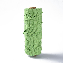 Citron Vert Fils de coton, cordon en macramé, fils décoratifs, pour l'artisanat de bricolage, emballage cadeau et fabrication de bijoux, lime, 3mm, environ 54.68 yards (50m)/rouleau