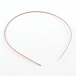 Other Color Hair Accessories Iron Hair Band Findings, Red Bronze Color, 120~125mm