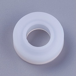 Белый Прозрачные силиконовые формы для кольца, формы для литья смолы, для уф-смолы, изготовление ювелирных изделий из эпоксидной смолы, белые, 23x10.5 мм