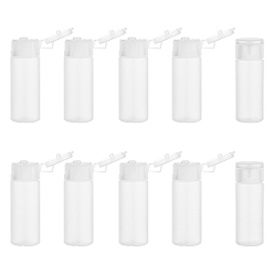 Clear 12ml PE Plastic Empty Refillable Flip Cap Bottles, with PP Plastic Lids, Squeeze Bottles for Travel Liquid Cosmetic Storage, Clear, 6.2cm, Capactiy: 12ml(0.4 fl. oz)
