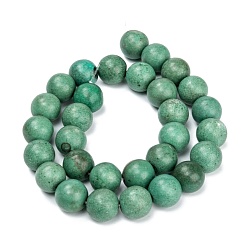 Howlite Chapelets de perles howlite naturelles , teints et chauffée, ronde, 13.5x14mm, Trou: 1mm, Environ 30 pcs/chapelet, 15.35 pouce (39 cm)