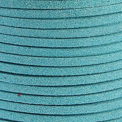 Sky Blue Glitter Powder Faux Suede Cord, Faux Suede Lace, Sky Blue, 3mm, 100yards/roll(300 feet/roll)