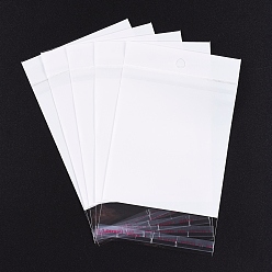 White Rectangle Cellophane Bags, White, 16x9.5cm, Unilateral Thickness: 0.05mm, Inner Measure: 10.7x9.5cm, Hole: 6mm
