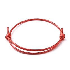 Rouge Foncé Bracelet en fils de polyester ciré coréen faire, rouge foncé, diamètre réglable: 40~70 mm
