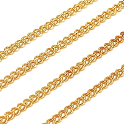 Золотой Железные витые цепочки обуздать цепи, несварные, золотые, 5.5x3.5x1 мм, около 164.04 футов (50 м) / рулон