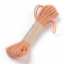 Mixed Color Jute Cord, Jute String, Jute Twine, for Jewelry Making, 3-Ply, Mixed Color, 2mm, 10yard/bundle, 30 feet/bundle