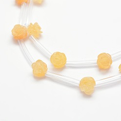 Aventurine Jaune Perles jaunes naturelles aventurine, rose, 8x6~7mm, Trou: 1mm