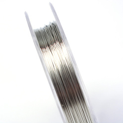 Светло-серый Круглая медная проволока для ювелирных изделий, светло-серый, 0.3 мм, около 32.8 футов (10 м) / рулон, 10 рулонов / группы