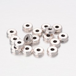 Antique Silver Tibetan Style Spacer Beads, Cadmium Free & Lead Free, Rondelle, Antique Silver, 8x3mm, Hole: 2mm