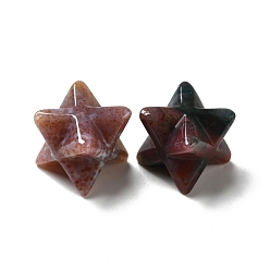 Indian Agate Natural Indian Agate Beads, No Hole/Undrilled, Merkaba Star, 12.5~13x12.5~13x12.5~13mm