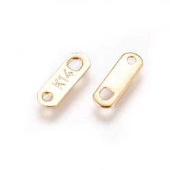 Golden 304 Stainless Steel Chain Tabs, Chain Extender Connectors, Oval, Golden, 10.5x3.5mm, Hole: 1.2mm and 1.5mm