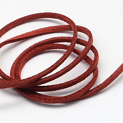FireBrick Faux Suede Cord, Faux Suede Lace, FireBrick, 2.7x1.4mm, about 98.42 yards(90m)/roll