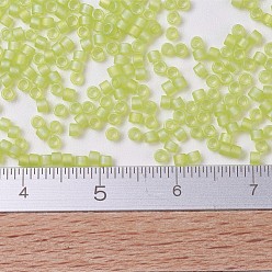 (DB0860) Matte Transparent Chartreuse AB MIYUKI Delica Beads, Cylinder, Japanese Seed Beads, 11/0, (DB0860) Matte Transparent Chartreuse AB, 1.3x1.6mm, Hole: 0.8mm, about 10000pcs/bag, 50g/bag