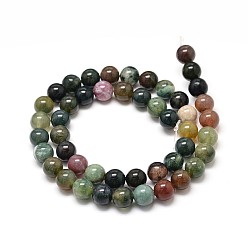 Indian Agate Natural Indian Agate Round Bead Strands, 8mm, Hole: 1mm, about 48pcs/strand, 15.5 inch
