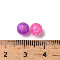 Couleur Mélangete Perles en verre craquelé transparentes, ronde, couleur mixte, 6~7x6mm, trou: 1 mm, environ 1500 pcs / 500 g