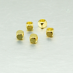 Doré  Perles d'espacement en laiton cube, or, 4x4x4mm, Trou: 3mm