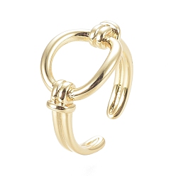 Настоящее золото 18K Латунь манжеты кольца, открытые кольца, Кольцевая форма, реальный 18 k позолоченный, Размер 7, внутренний диаметр: 17 мм