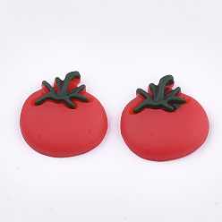 Red Resin Cabochons, Tomato, Red, 19x20x5mm