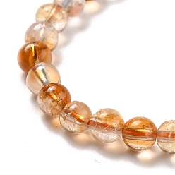 Citrine Natural Citrine Bead Strands, Round, 4~4.5mm, Hole: 1mm, about 93pcs/strand, 14.96''(38cm)