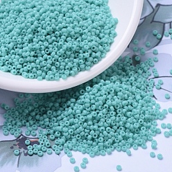 (RR412L) Opaque Turquoise Green MIYUKI Round Rocailles Beads, Japanese Seed Beads, 11/0, (RR412L) Opaque Turquoise Green, 11/0, 2x1.3mm, Hole: 0.8mm, about 5500pcs/50g