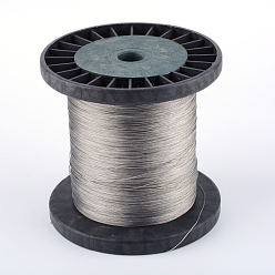 Raw Tiger Tail, Original Color(Raw) Wire, Nylon-coated 201 Stainless Steel, Raw, 0.38mm, about 6889.76 Feet(2100m)/1000g