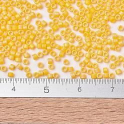 (DB1592) Матовый Непрозрачный Канареечный AB Бусины miyuki delica, цилиндр, японский бисер, 11/0, (db 1592) матовая непрозрачная канарейка ab, 1.3x1.6 мм, отверстия: 0.8 мм, около 10000 шт / мешок, 50 г / мешок