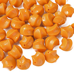 Оранжевый Непрозрачные акриловые бусины, твист, оранжевые, 14.5x14x14 мм, отверстие : 1.6 мм, Около 390 шт / 500 г