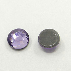 Tanzanite Glass Hotfix Rhinestone, Grade AA, Flat Back & Faceted, Half Round, Tanzanite, SS20, 4.6~4.8mm, about 1440pcs/bag