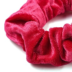 Deep Pink Lint Elastic Hair Accessories, for Girls or Women, Scrunchie/Scrunchy Hair Ties, Deep Pink, 100mm