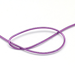 Violet Foncé Fil d'aluminium rond, fil d'artisanat flexible, pour la fabrication artisanale de poupée de bijoux de perles, violet foncé, Jauge 22, 0.6mm, 280m/250g(918.6 pieds/250g)