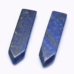 Lapis Lazuli Naturelle lapis-lazuli cabochons, épée, teint, 51.5~54x12.5~14x5~6mm