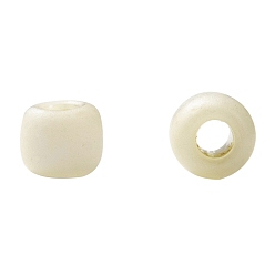 (762) Opaque Pastel Frost Egg Shell Toho perles de rocaille rondes, perles de rocaille japonais, (762) coquille d'oeuf givrée pastel opaque, 11/0, 2.2mm, Trou: 0.8mm, environ5555 pcs / 50 g