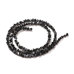 Black Glass Beads Strands, Imitation Jade Glass, Faceted, Polygon, Black, 2.5x2.5x2.5mm, Hole: 0.7mm, about 150pcs/strand, 13.39''(34cm)