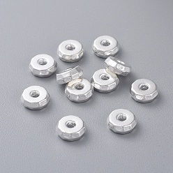 Silver Tibetan Style Spacer Beads, Cadmium Free & Lead Free, Rondelle, Silver, 8x3mm, Hole: 2mm