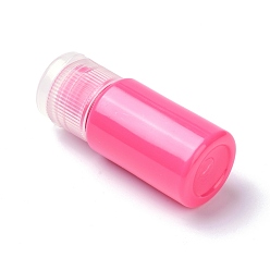 Deep Pink PET Bottles, Refillable Bottle, Travel Size Bottles with Flip Cap, for Skin Care Refillable Bottle, Column, Deep Pink, 2.3x5.6cm, Hole: 13mm, Capacity: 10ml(0.34fl. oz)