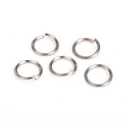 Нержавеющая Сталь Цвет 304 кольцо из нержавеющей стали, открытые кольца прыжок, цвет нержавеющей стали, 15 датчик, 15.2x1.5 мм, внутренний диаметр: 11.2 мм