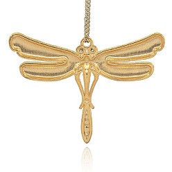 Teal Golden Plated Alloy Pendants, with Enamel and Rhinestone, Dragonfly, Teal, 46x66x4mm, Hole: 2.5mm