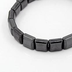 Black Fashionable Hematite Stretchy Bracelets, Black, Inner Diameter: 1-7/8 inch(4.9cm)