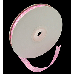Ярко-Розовый Блестящая металлическая лента, блеск ленты, с серебряными металлическими шнурами, Подарочные коробки для подарков Valentine's, ярко-розовый, 1/4 дюйм (6 мм), около 33 ярдов / рулон (30.1752 м / рулон), 10 рулоны / группа