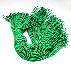 Green Polyester & Spandex Cord Ropes, 16-Ply, Green, 2mm, about 109.36 yards(100m)/bundle