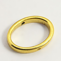 Antique Golden Tibetan Style Bead Frames, Lead Free & Cadmium Free & Nickel Free, Oval, Antique Golden, about 19mm long, 14.5mm wide, 3mm thick, hole: 1mm