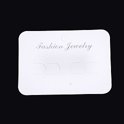 White Cardboard Display Cards, Used For Hair Barrettes, Rectangle, White, 7x9.7x0.03cm, Hole: 7mm