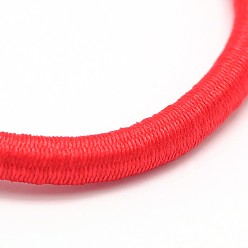 Red Girl's Hair Accessories, Nylon Thread Elastic Fiber Hair Ties, Ponytail Holder, Red, 44mm