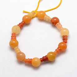 Topaz Jade Natural Topaz Jade 3-Hole Guru Bead Strands, for Buddhist Jewelry Making, T-Drilled Beads, 16.5~18mm, Hole: 2~3mm, 2pcs/set, 10sets/strand, 6.5 inch