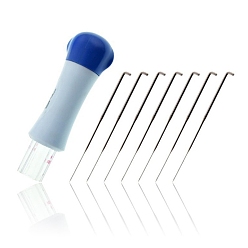 Dodger Blue 7 Felting Needles Needle Pen, Wool Felt Punch Needles Tool, with Plastic Handle, Dodger Blue, 98mm