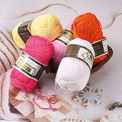 Mixed Color Soft Baby Yarns, with Bamboo Fibre and Silk, Mixed Color, 1mm, about 140m/roll, 50g/roll, 6rolls/box